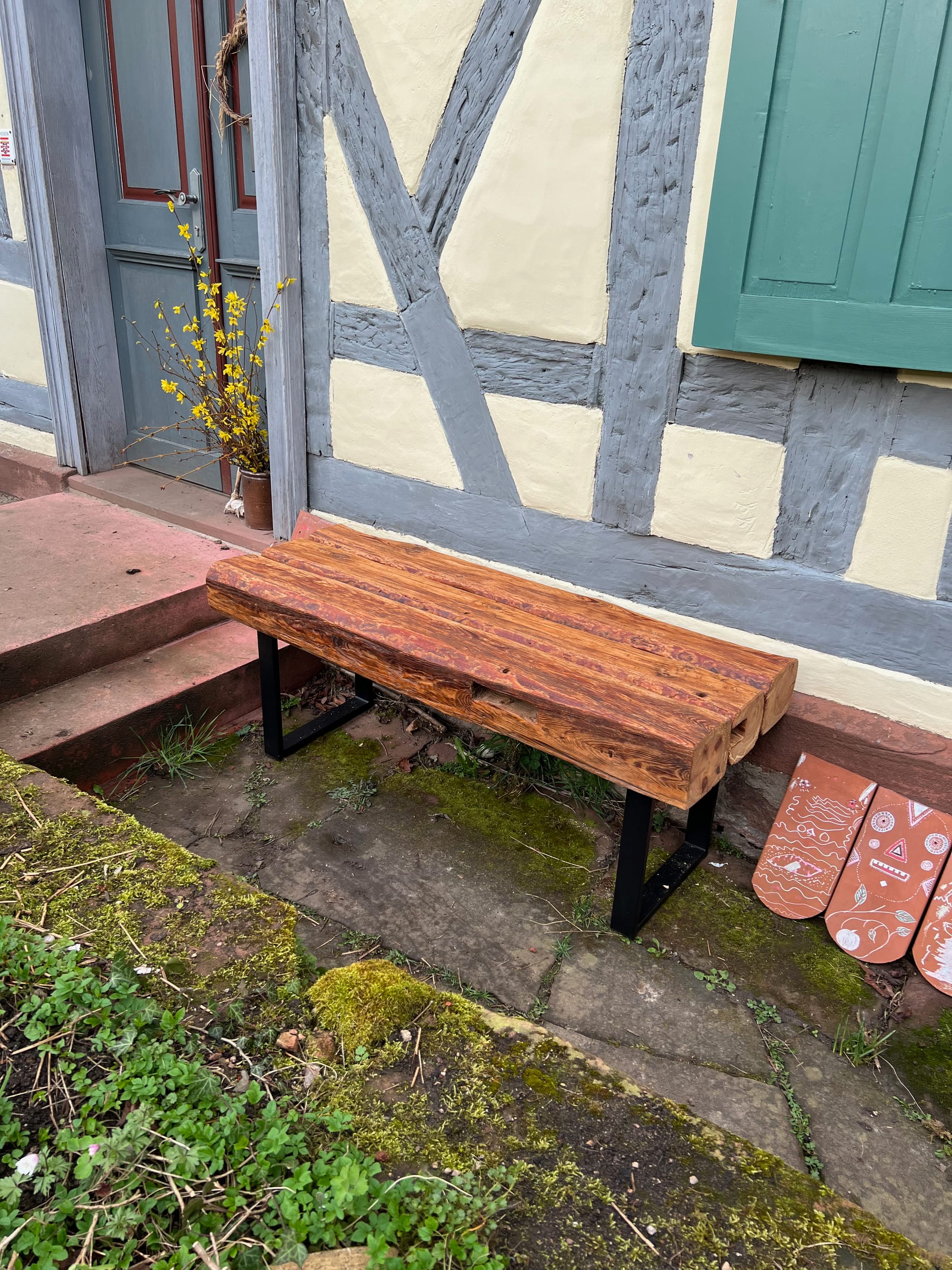 Garden Bench from Recycled Wood